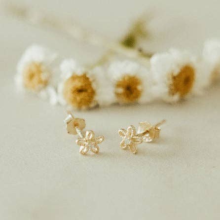 Flower Mini Studs: Silver