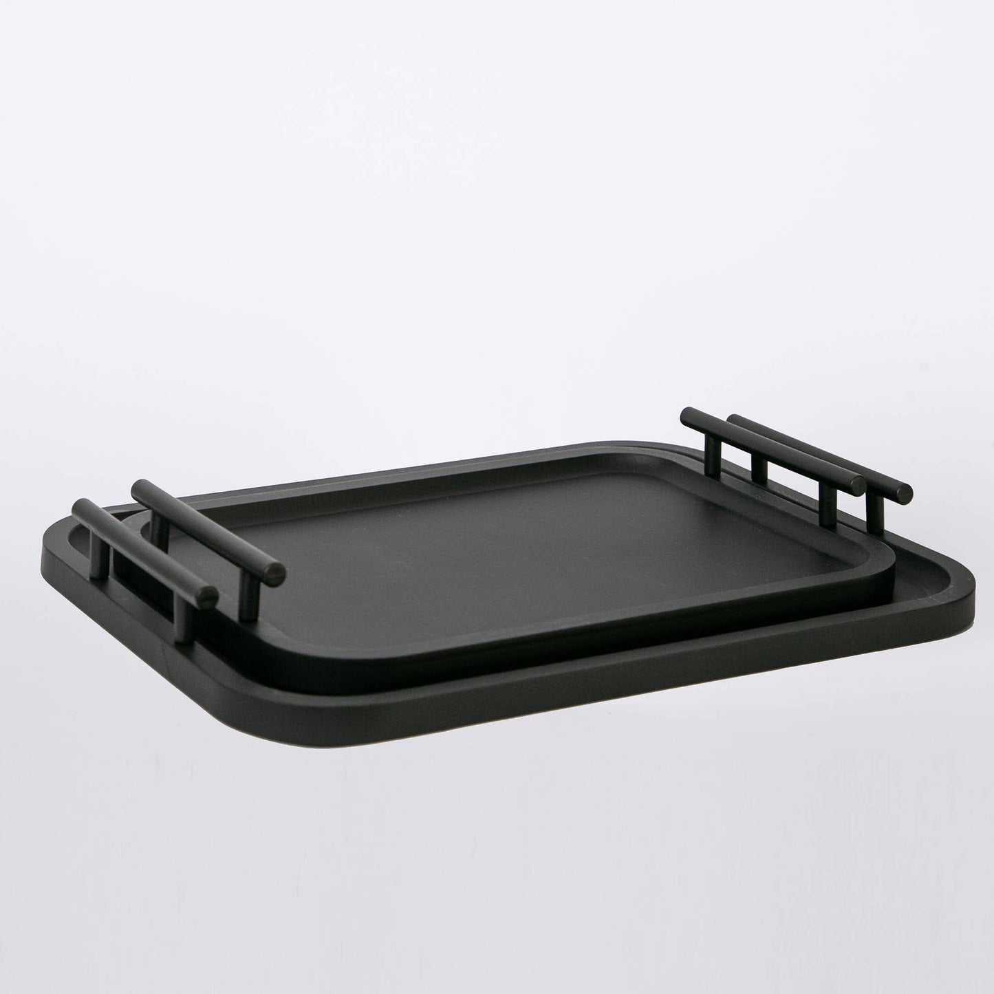 Wood tray with Iron handles