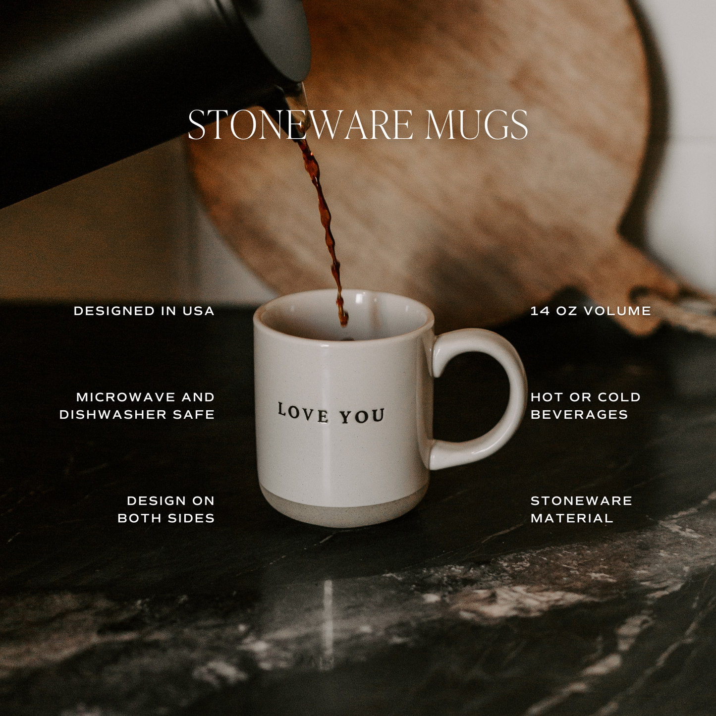 Ho Ho Ho Red Stoneware Coffee Mug