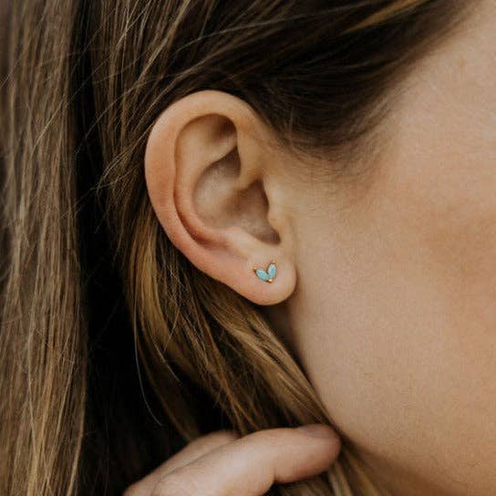Quinn Studs: Gold / Turquoise