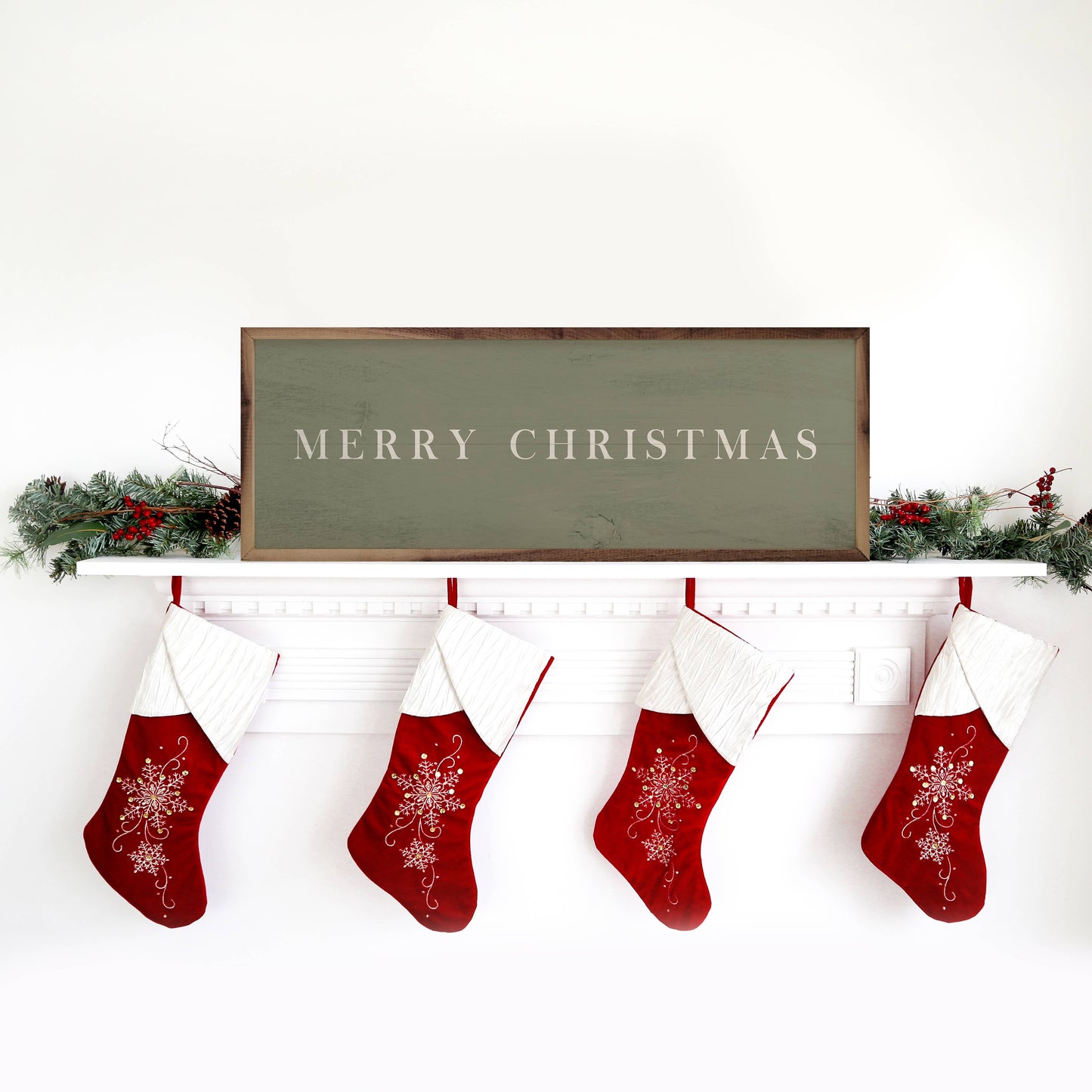 Merry Christmas Typewriter Green: 12 x 4 x 1.5