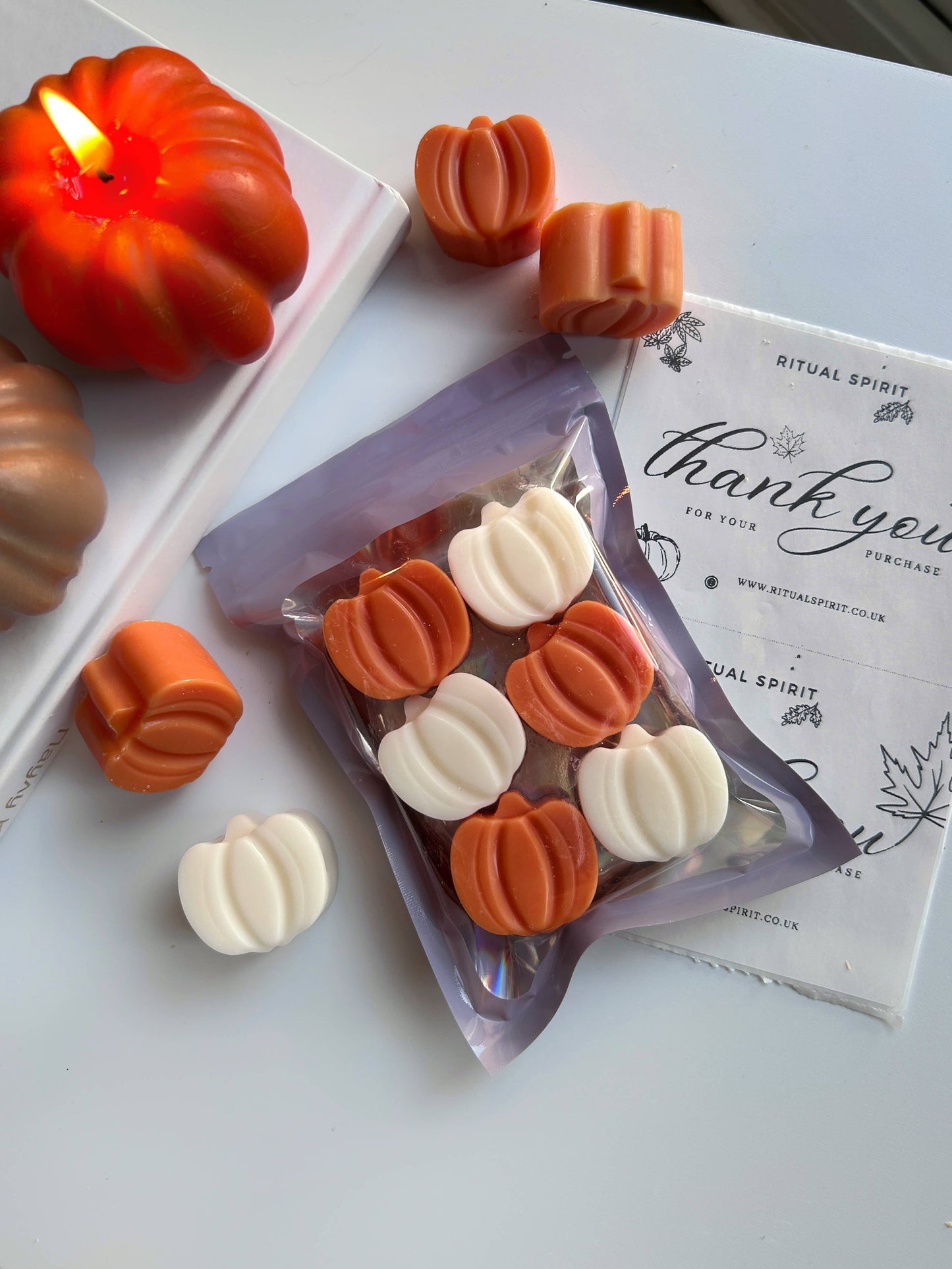 Pumpkin Soy Wax Melts | Pack of 6 | Sandalwood and Amber