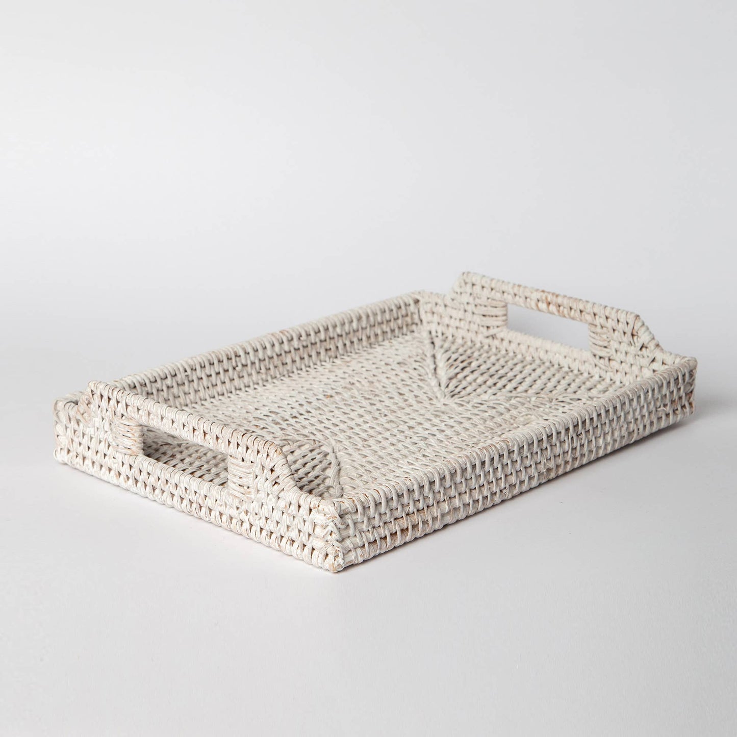 Rattan Tray: White