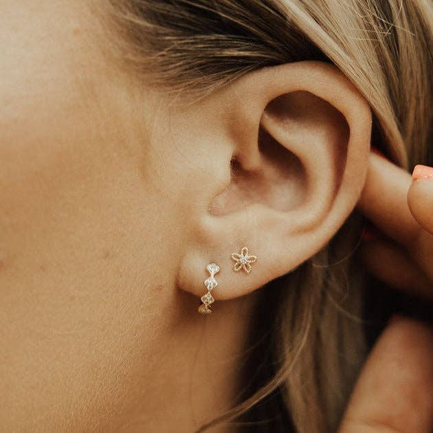 Flower Mini Studs: Silver