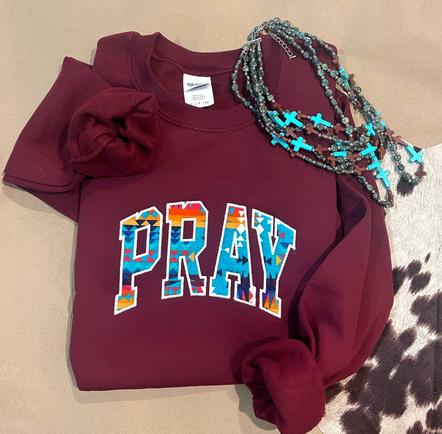 Pray Embroidered Sweatshirt