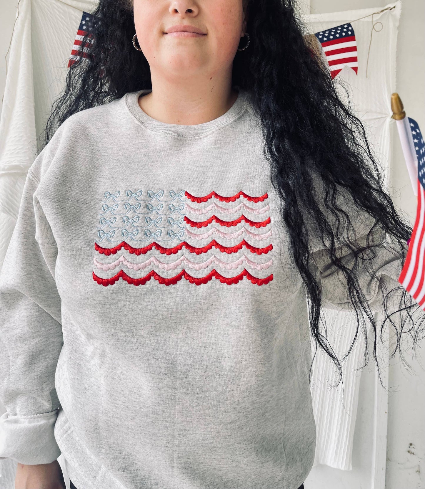 Coquette American Flag Crewneck