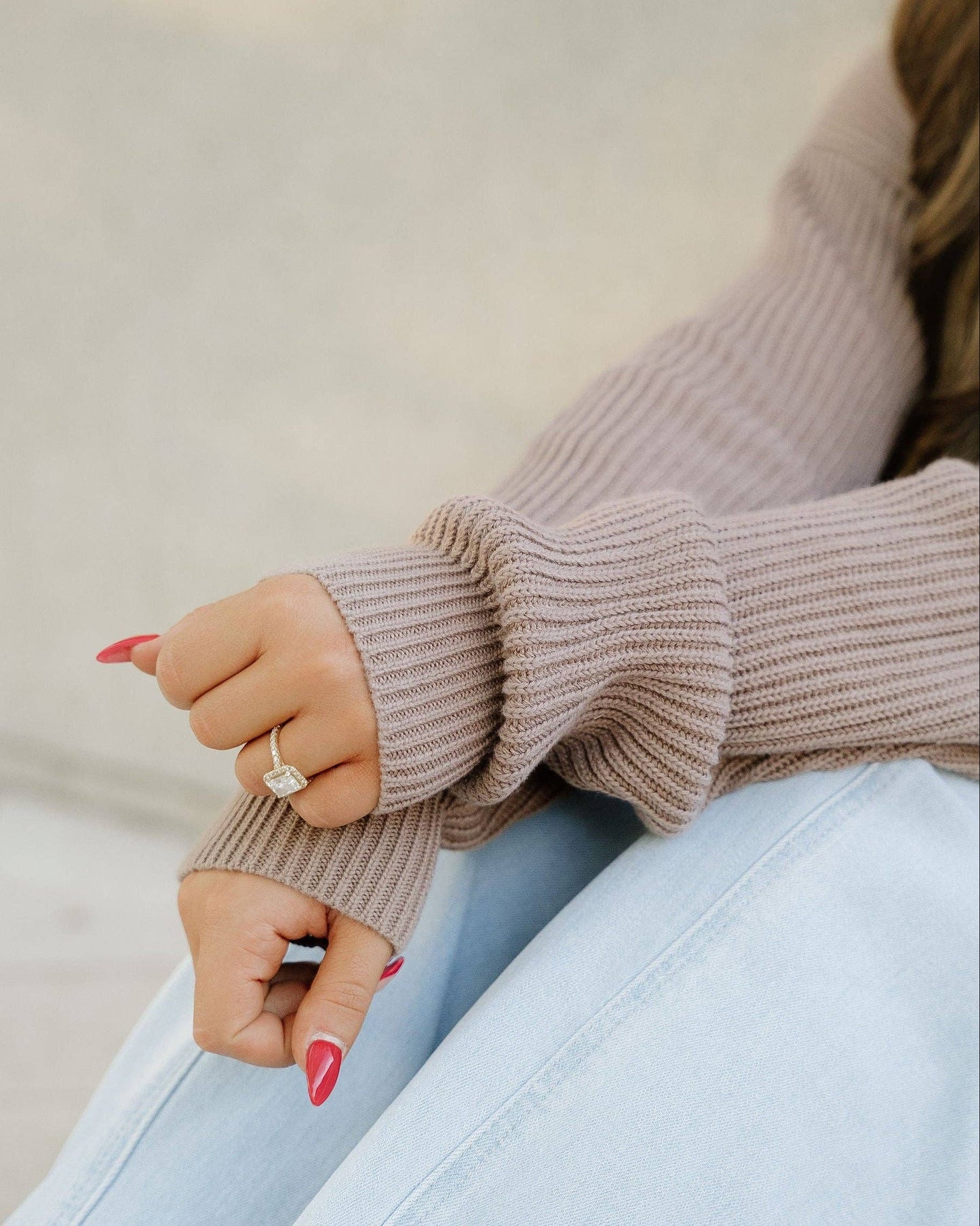 Fern Sweater Cardigan - Mocha | Ribbed Cardigan | Sweater: 3XL