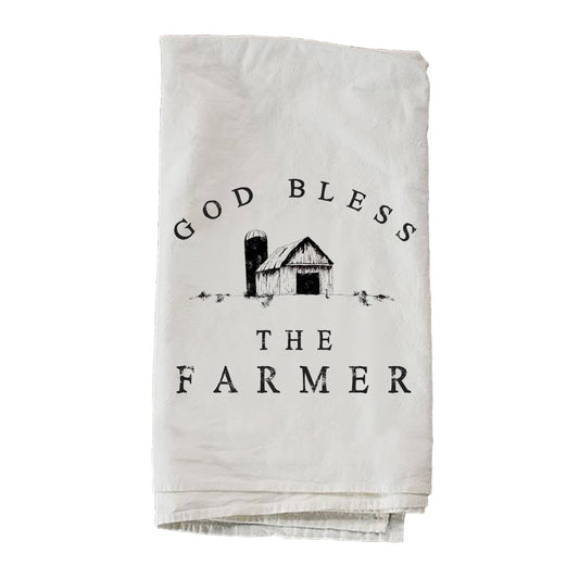 God Bless The Farmer Barn Towel: 27 x 27