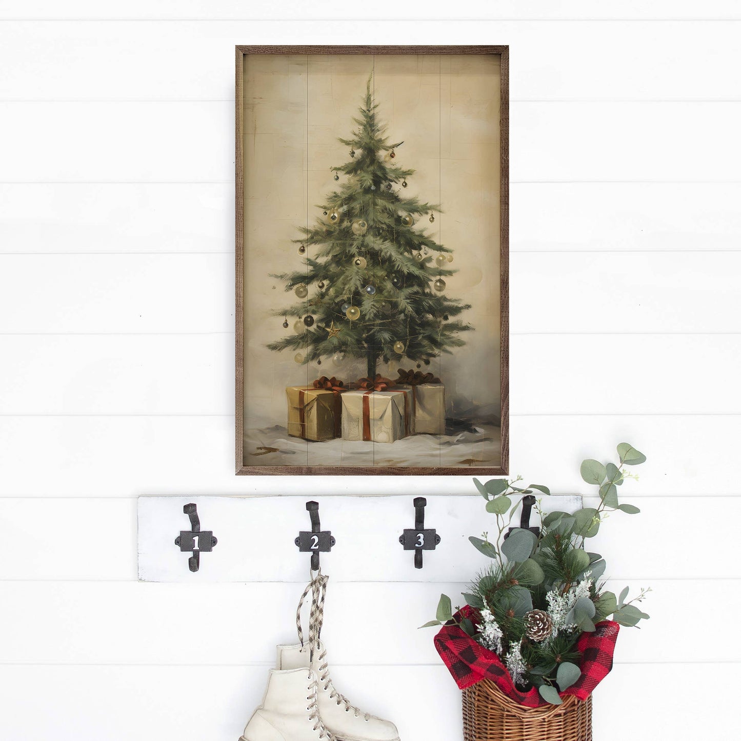 Christmas Tree With Presents II By Petals Prints Designs: 5 x 8 x 1.5