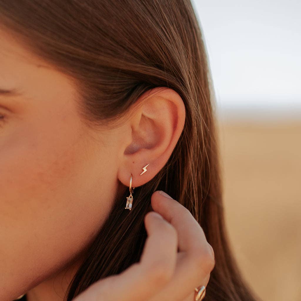 Lightning Studs: Gold