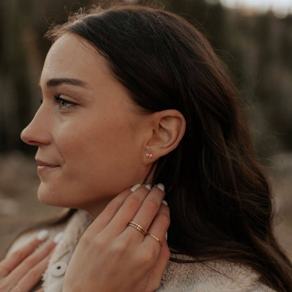 Clara Bow Studs: Baby Blue