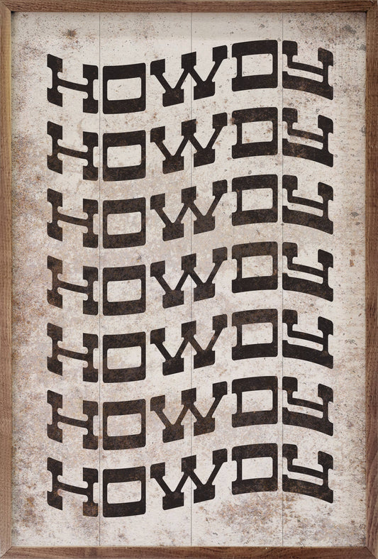 Howdy Repeat White: 5 x 8