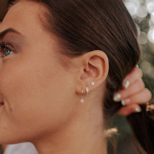 Margot Hoops: Silver Diamond