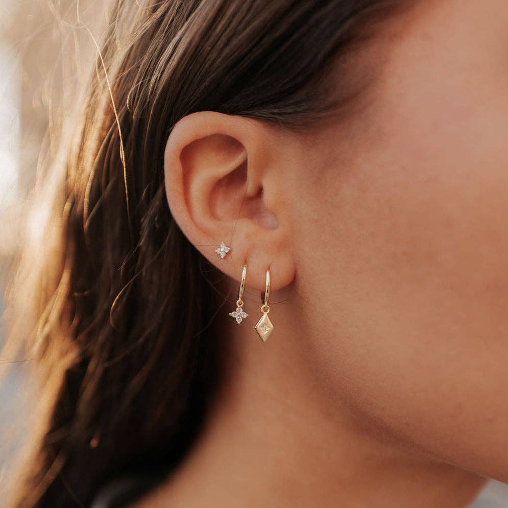 Margot Hoops: Silver Diamond