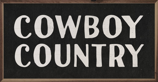 Cowboy Country Black: 16x8
