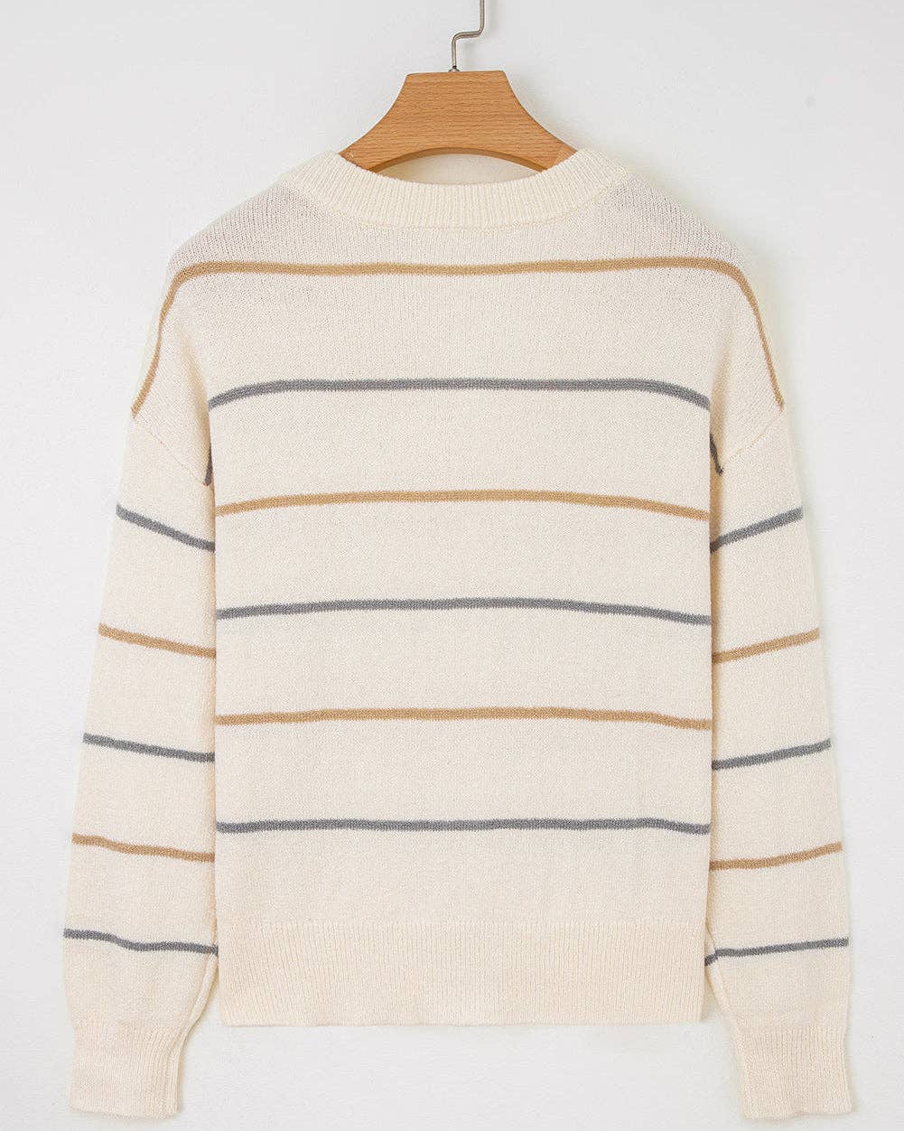 Lily Cardigan Sweater | Knitted Cardigan | Striped Cardigan: Multicolour / 100%Acrylic / L