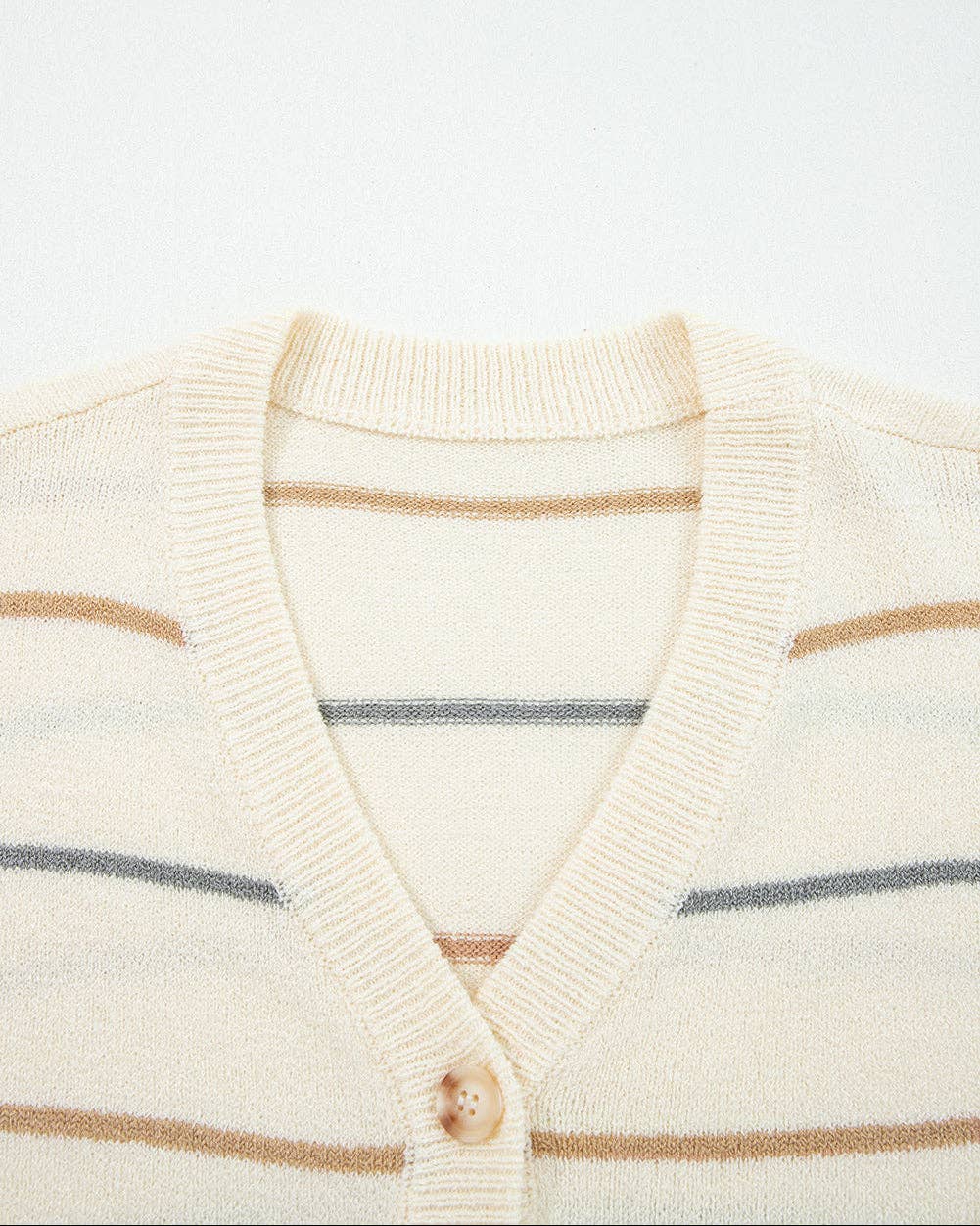 Lily Cardigan Sweater | Knitted Cardigan | Striped Cardigan: Multicolour / 100%Acrylic / L