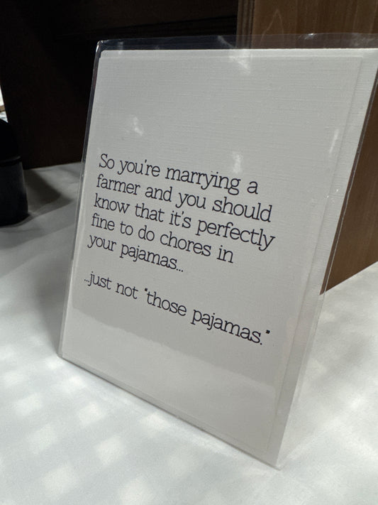 So You’re Marrying a Farmer…
