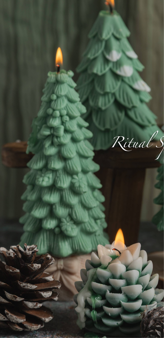 Large Tall Christmas tree Candle