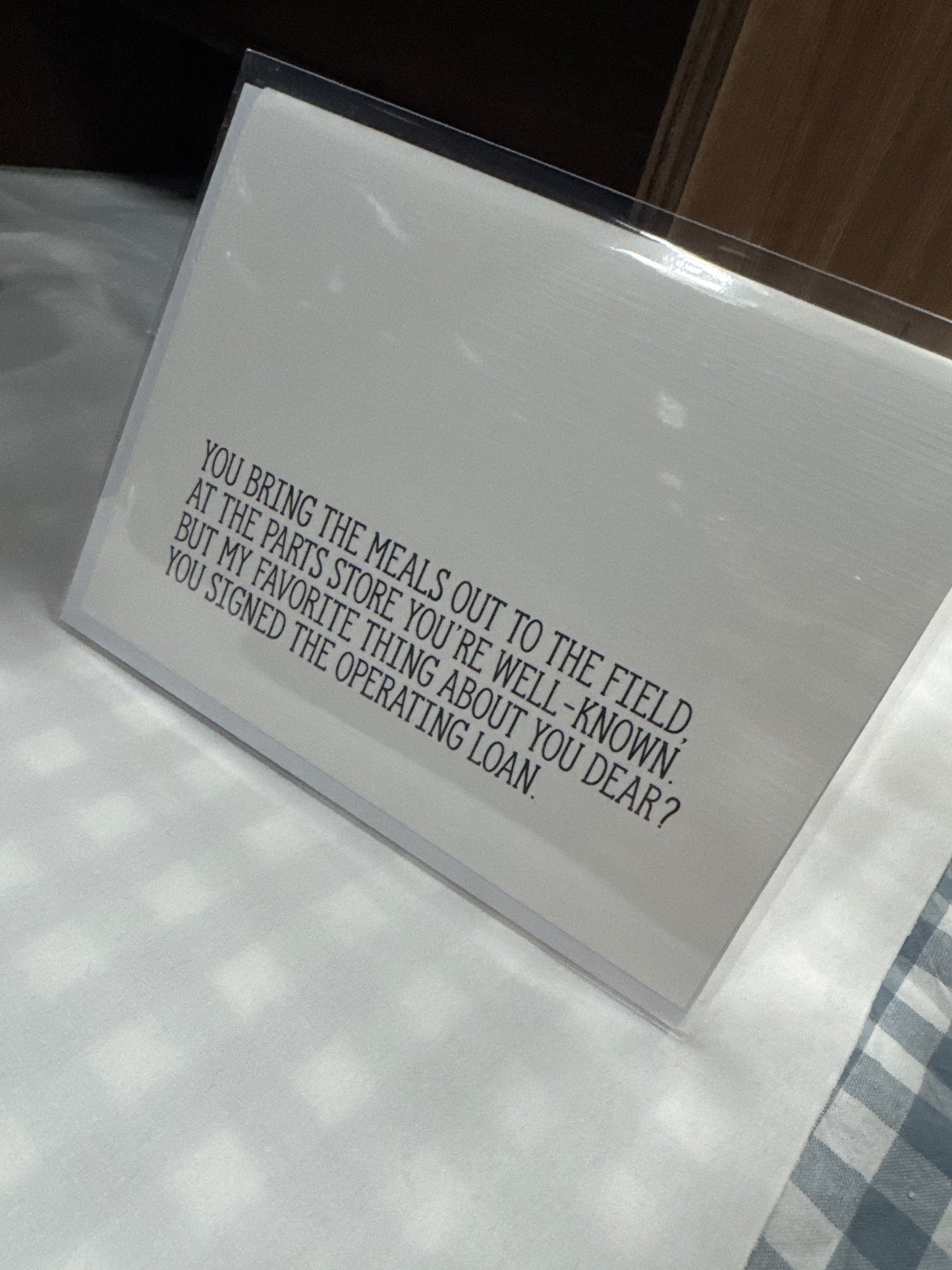 You Bring the Meals…