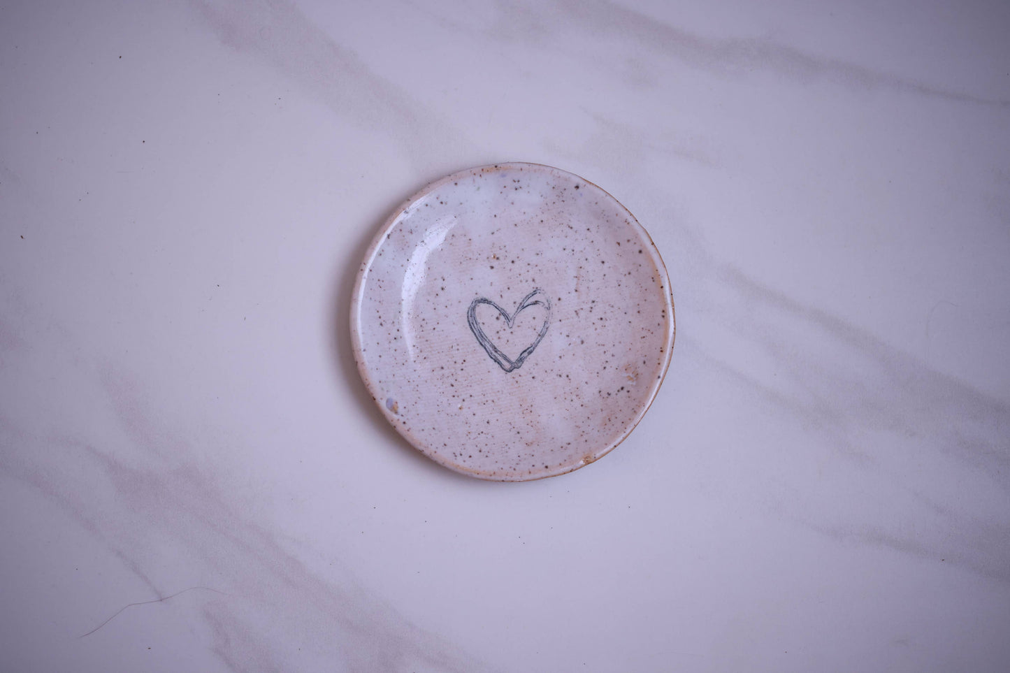 Mini Plate - Heart w/ Double Lines