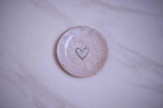 Mini Plate - Heart w/ Double Lines