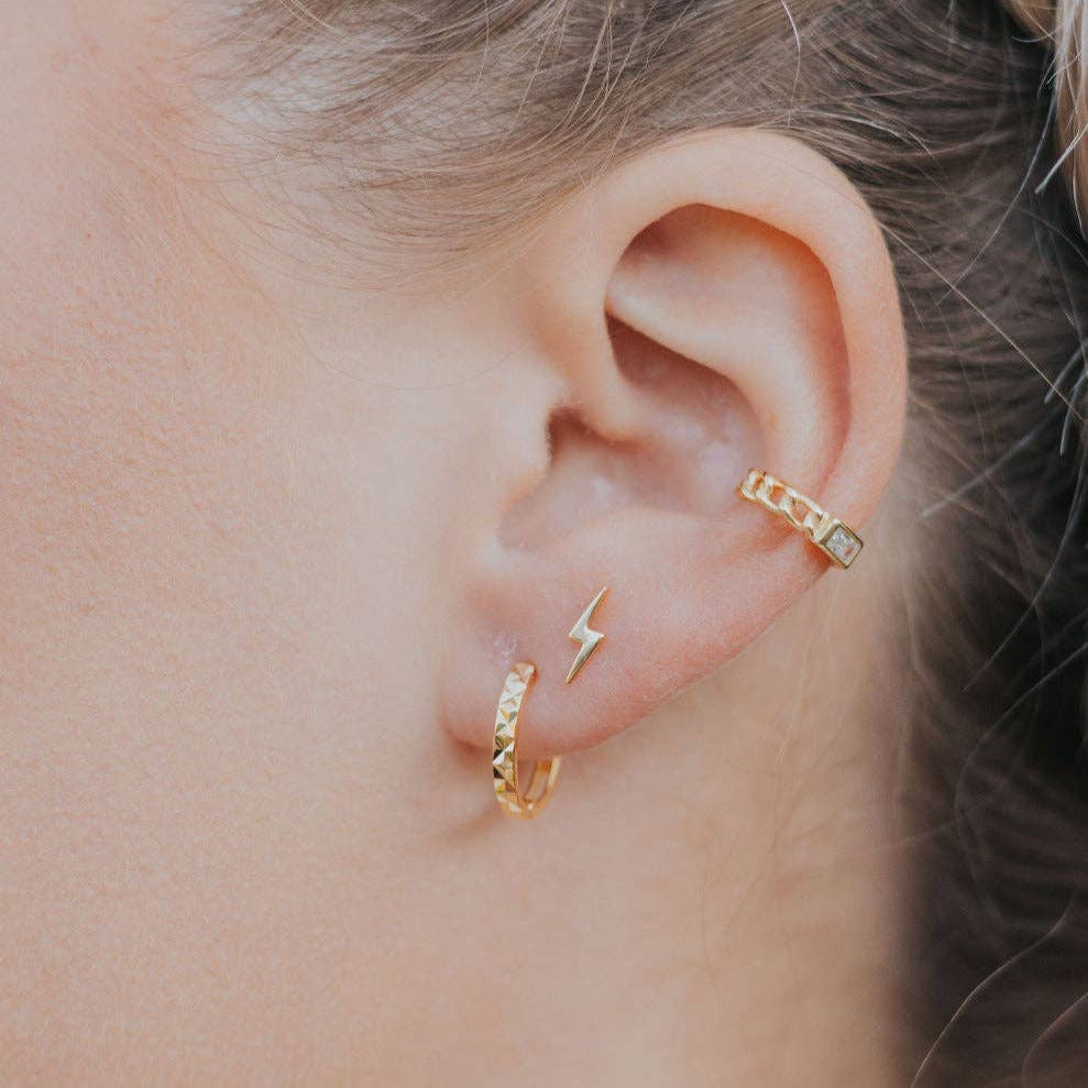 Lightning Studs: Gold