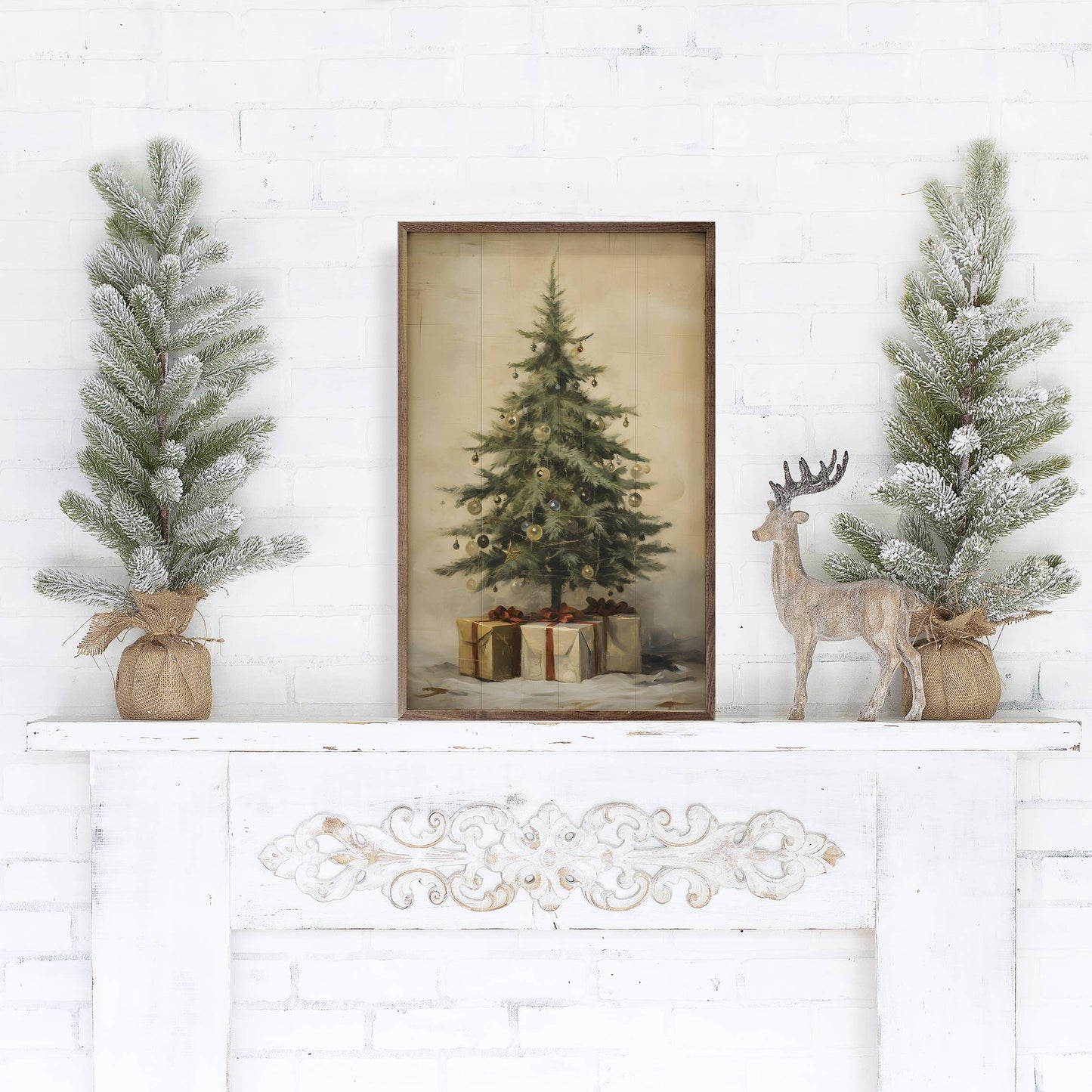Christmas Tree With Presents II By Petals Prints Designs: 5 x 8 x 1.5