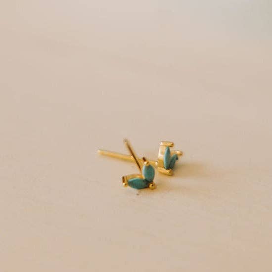 Quinn Studs: Gold / Turquoise