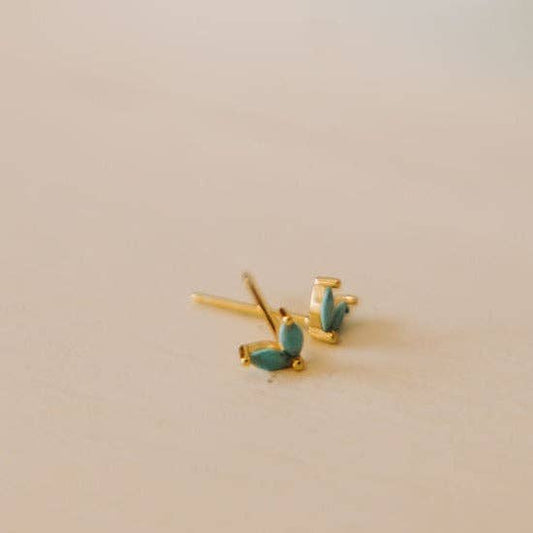 Quinn Studs: Gold / Turquoise