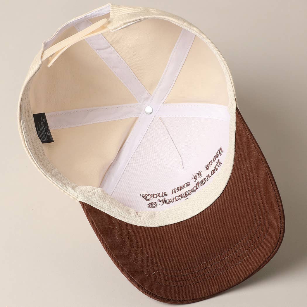 Put it on my husband's tab Embroidery Canvas Cap: ONE SIZE